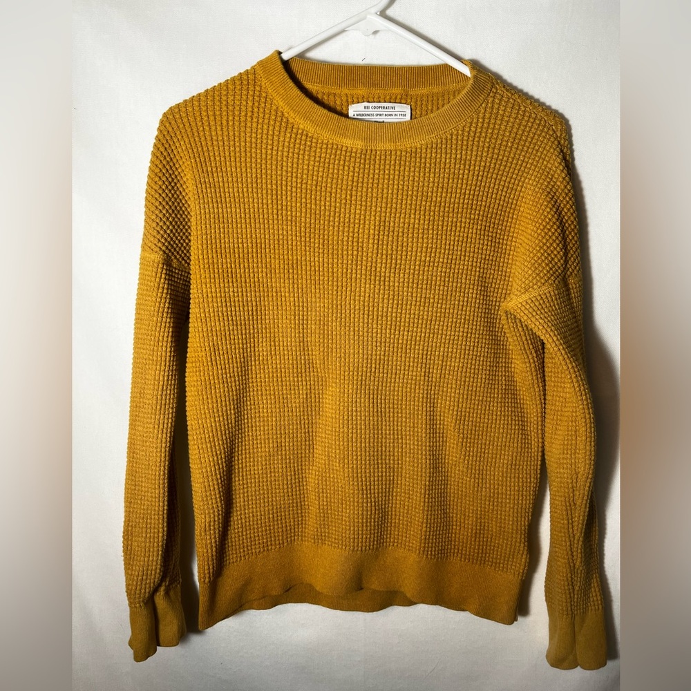 REI Co-op Wallace Lake Waffle Sweater - Women's Mustard Size XS
